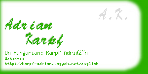 adrian karpf business card